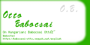 otto babocsai business card